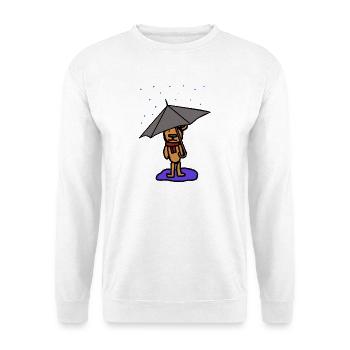 Teddy Bear, Severe Weather, Bear, Rain, Weather, October, Autumn - Unisex Sweatshirt - white - Front