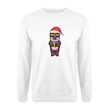 Sloth Christmas Rainbow Colorful - Unisex Sweatshirt - white - Front