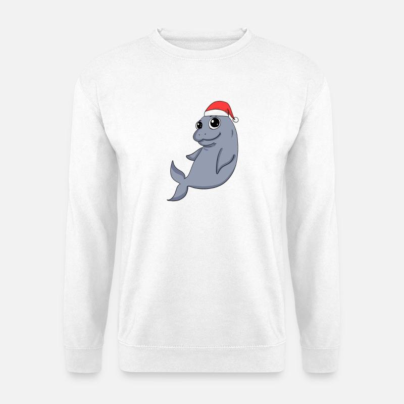 Dugong Weihnachten - Unisex Pullover - Weiß