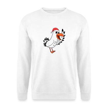 Möwe Weihnachten Nordsee Norddeutschland - Unisex Pullover - Weiß - Vorne