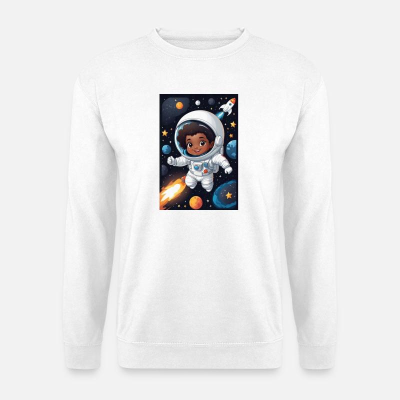 Weltraumkind mit Astronautenanzug - Unisex Pullover - Weiß