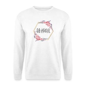 Abigail Girl Name Baby Gift - Unisex Sweatshirt - white - Front