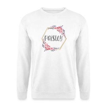 Paisley Mädchen Name Baby Geschenk - Unisex Pullover - Weiß - Vorne