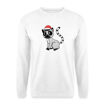 Noël des lémuriens - Sweat-shirt Unisexe - blanc - Devant
