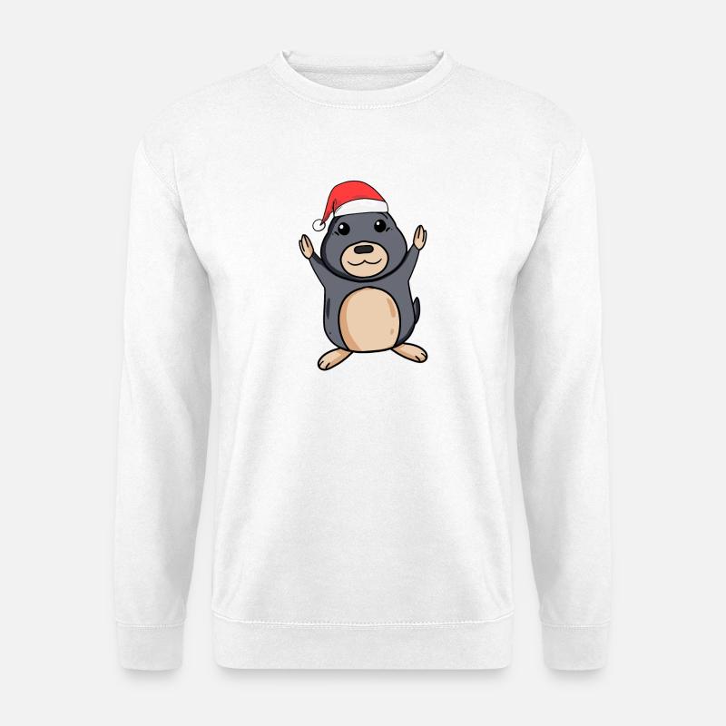 Maulwurf Weihnachten - Unisex Pullover - Weiß