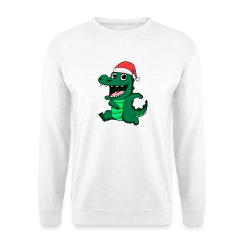 Crocodile Noël - Sweat-shirt Unisexe - blanc - Devant