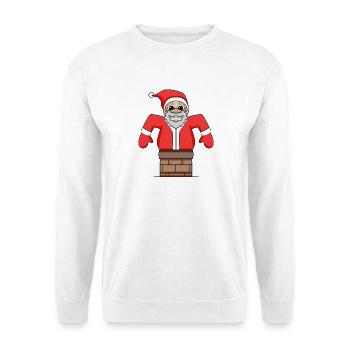 Weihnachtsmann steckt fest - Unisex Pullover - Weiß - Vorne