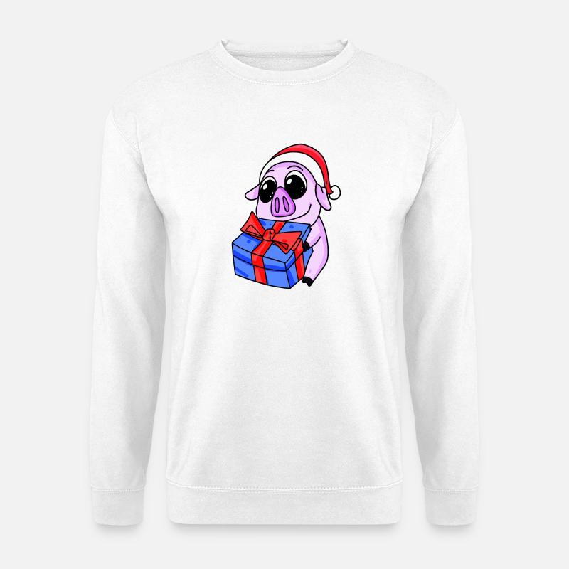 Pig Christmas - Unisex Sweatshirt - white