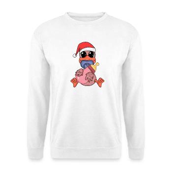 Poulet Fille Fille Bébé Noël - Sweat-shirt Unisexe - blanc - Devant