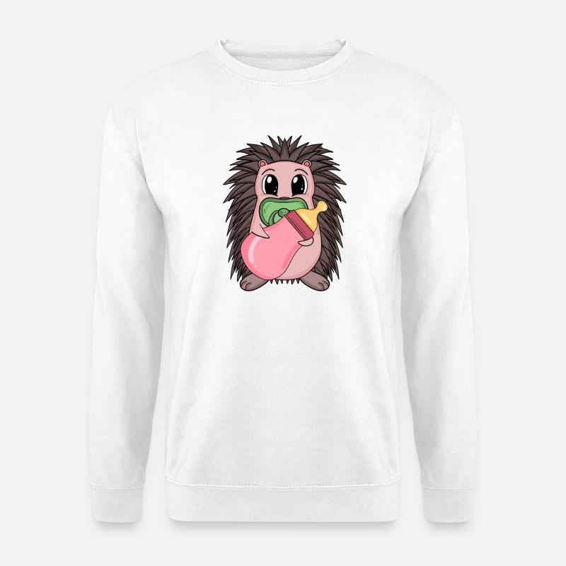 Motif de bébé hérisson - Sweat-shirt Unisexe - blanc