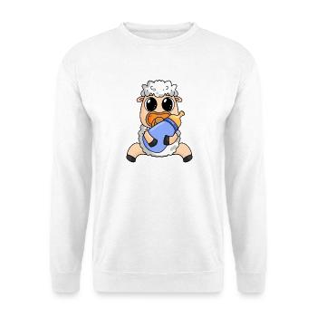 Baby Schaf Motiv - Unisex Pullover - Weiß - Vorne