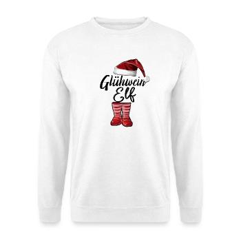 Weihnachten Glühwein Elf: Wichtelgeschenke - Unisex Pullover - Weiß - Vorne