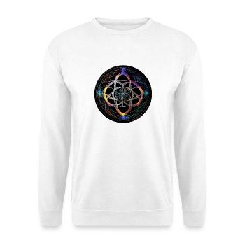 Fleur de la géométrie dans la lumière - Sweat-shirt Unisexe - blanc - Devant