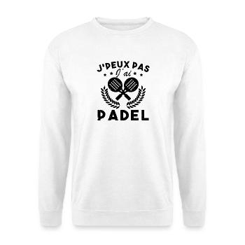 Ich kann nicht Padel-Padel-Spieler Padelist haben - Unisex Pullover - Weiß - Vorne