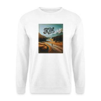 Gravel Bliss: Ride On - Unisex Pullover - Weiß - Vorne