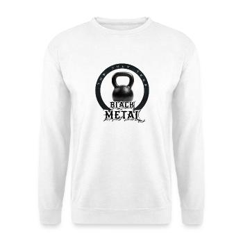 Le seul vrai black metal... kettlebell. Prends-le!! - Sweat-shirt Unisexe - blanc - Devant