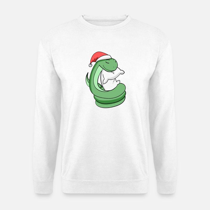 Snake Cute Tired Christmas - Unisex Sweatshirt - white