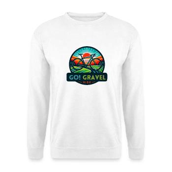 GO! Gravel Ride GO! Balade en Gravel - Sweat-shirt Unisexe - blanc - Devant