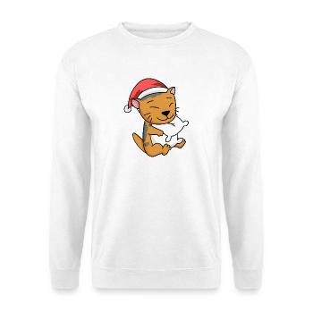 Chat mignon écossais à oreilles repliées Chat fatigué - Sweat-shirt Unisexe - blanc - Devant