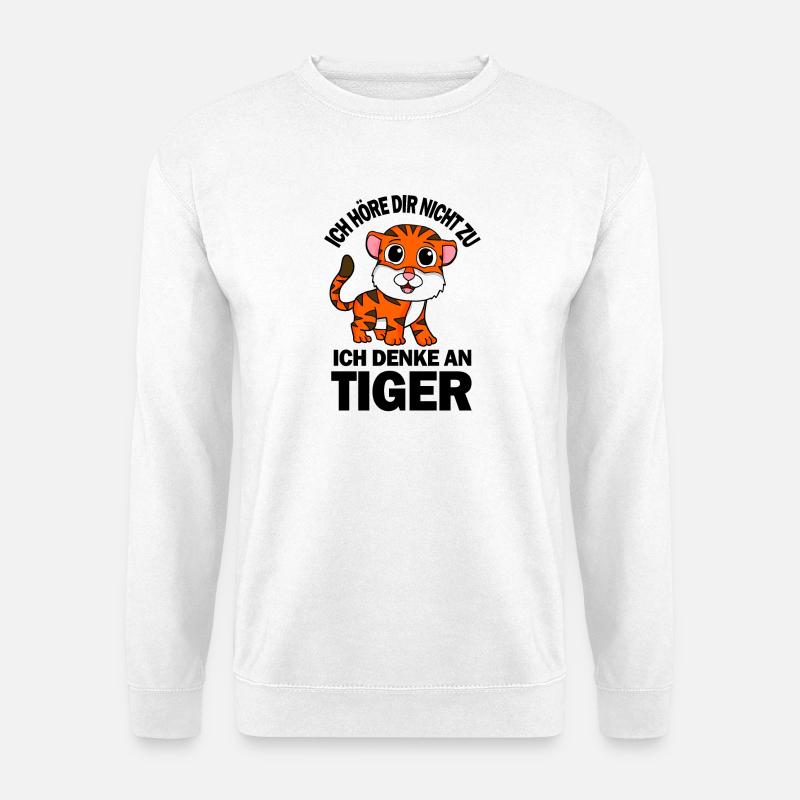 Tier Tiger - Unisex Pullover - Weiß