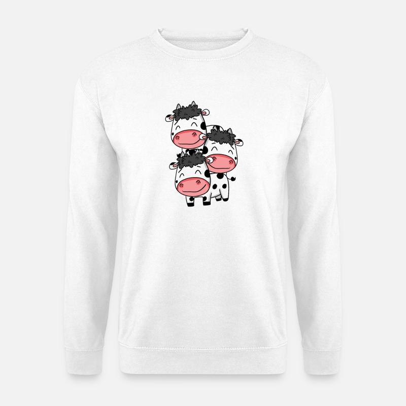 Niedliche Kühe - Kuh Motiv - Unisex Pullover - Weiß