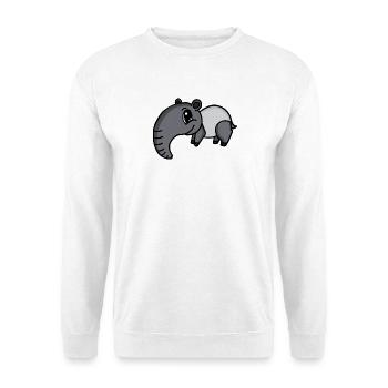 Tapire Tapire motif animalier - Sweat-shirt Unisexe - blanc - Devant