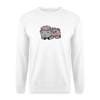 Sheep Family - Sheep with baby - Single parent - Unisex Sweatshirt - white - Front