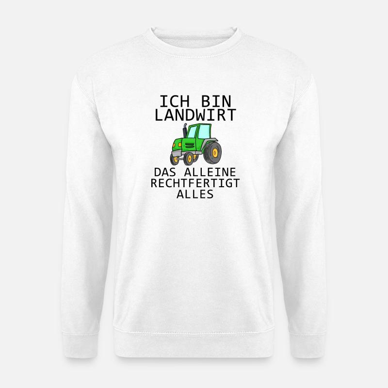 Landwirt Geschenk - Unisex Pullover - Weiß