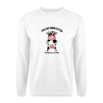 Kuh Kühe Landwirt Spruch - Unisex Pullover - Weiß - Vorne