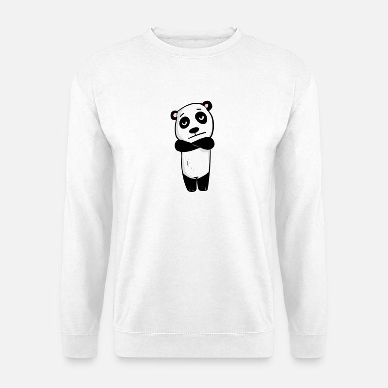 Panda ist genervt - Unisex Pullover - Weiß