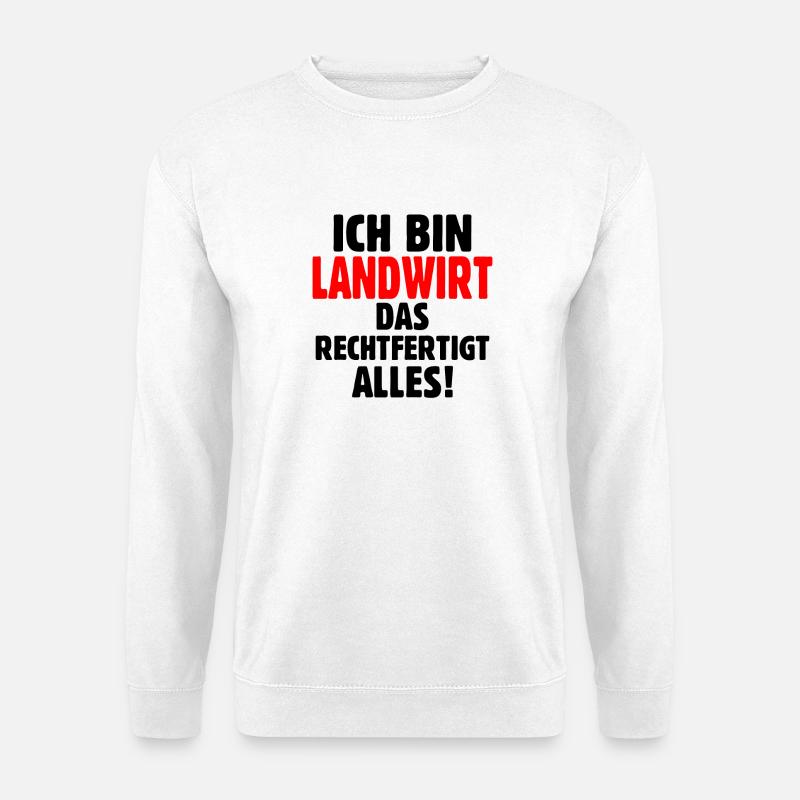 Landwirt Bauer Jungbauer Statement T-Shirt - Unisex Pullover - Weiß