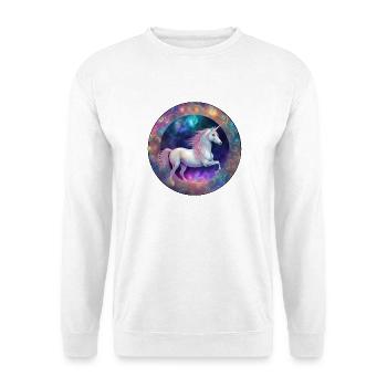 Cercle de licorne galactique - Sweat-shirt Unisexe - blanc - Devant