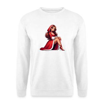 Ded Moroz Snegurotschka russischer Weihnachtsmann - Unisex Pullover - Weiß - Vorne