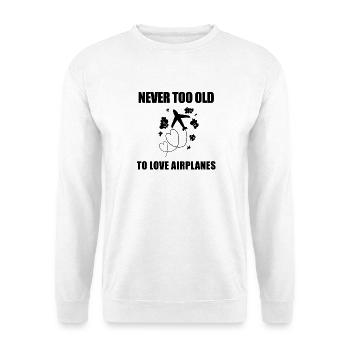 Airplane Airplanes Motif Saying - Unisex Sweatshirt - white - Front