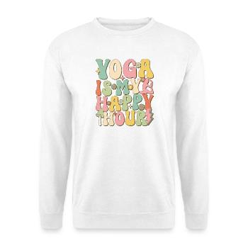 Yoga is My Happy Hour - Unisex Sweatshirt - white - Front