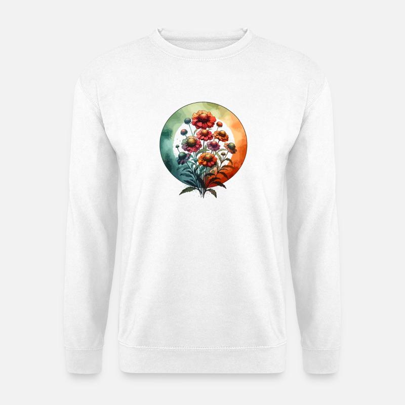 Helenium gezeichnet - Unisex Pullover - Weiß