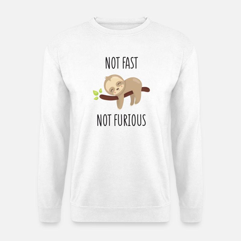 Nicht schnell, nicht wütend - Unisex Pullover - Weiß