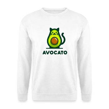 Avocato – Cat-Avocado Blend - Unisex Sweatshirt - white - Front