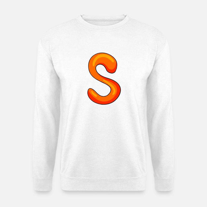 Letter S Initial Letter - Unisex Sweatshirt - white
