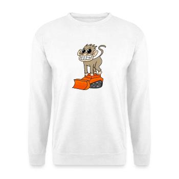 Monkey Excavator Excavator Driver Motif - Unisex Sweatshirt - white - Front