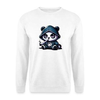 Panda Hoodie Neon Smoke - Unisex Pullover - Weiß - Vorne