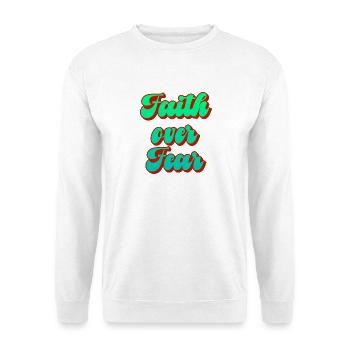Glaubenskraft Motiv Design - Unisex Pullover - Weiß - Vorne