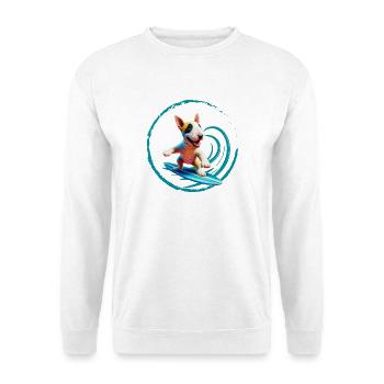 Bull Terrier Surfing - Unisex Sweatshirt - white - Front