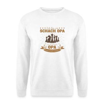 Schach Opa Schachspieler - Unisex Pullover - Weiß - Vorne