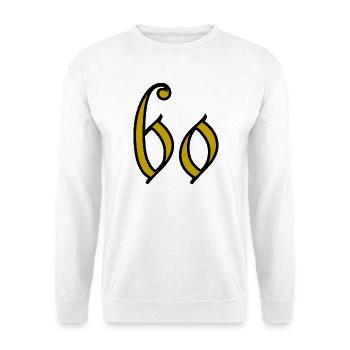 60. 60 YEARS. 60th ANNIVERSARY. 60TH BIRTHDAY. - Unisex Sweatshirt - white - Front