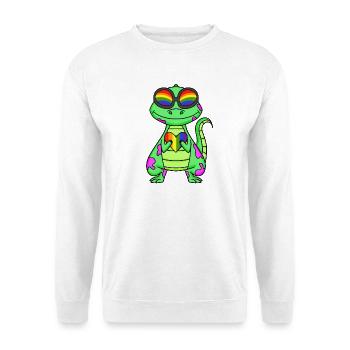 Dino Motif Dinosaur Rainbow - Unisex Sweatshirt - white - Front