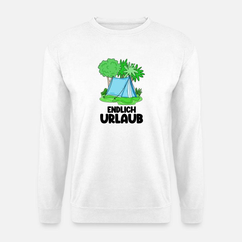 Zelt Urlaub Urlauber Zelten - Unisex Pullover - Weiß