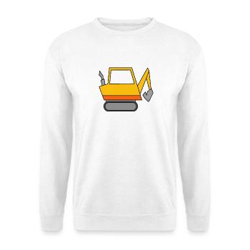 Excavatrice Chantier Conducteur d’excavatrice - Sweat-shirt Unisexe - blanc - Devant