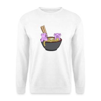 Kawaii Japan Pig Ramen - Unisex Sweatshirt - white - Front