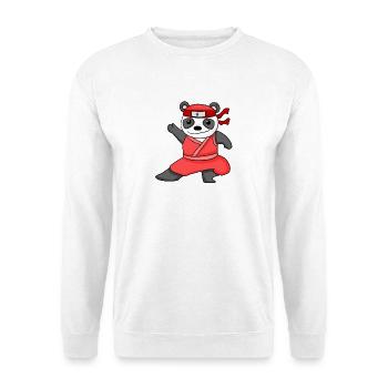 Ninja Panda - Unisex Pullover - Weiß - Vorne
